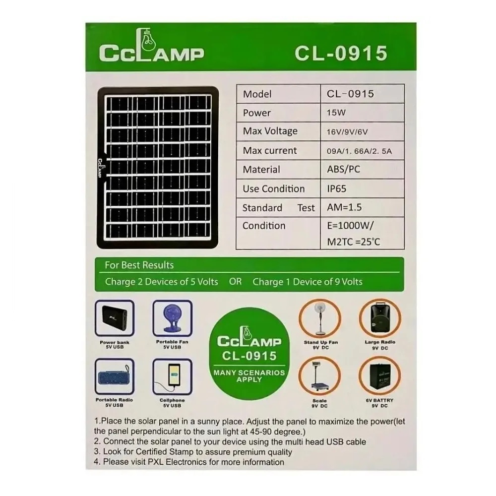 Panel Solar 15W CL-0915